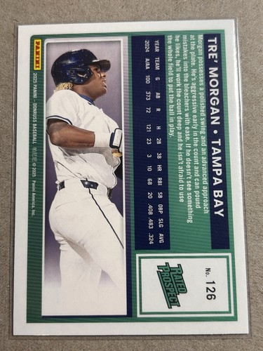 2025 Donruss LIBERTY FOIL Tre Morgan RATED PROSPECT #126 - Tampa Bay Rays - Picture 2 of 2