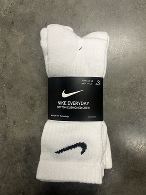 Nike Everyday Cushioned Crew Socks 3 Pack Unisex  White Dri-FIT SX7664