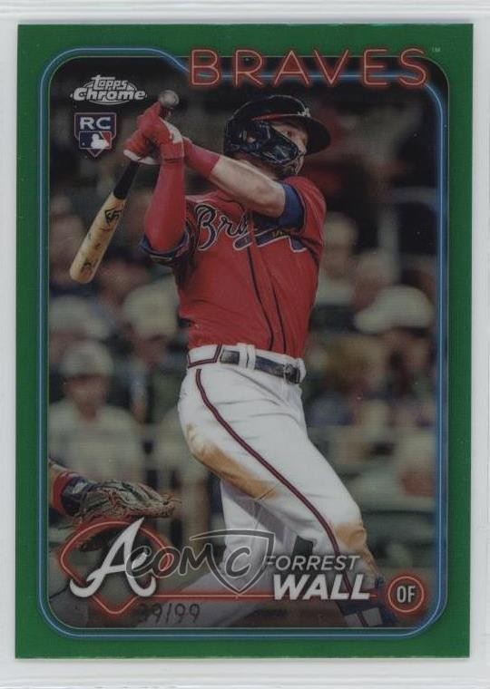 2024 Topps Chrome Green Refractor 39/99 Forrest Wall #176 0u2r