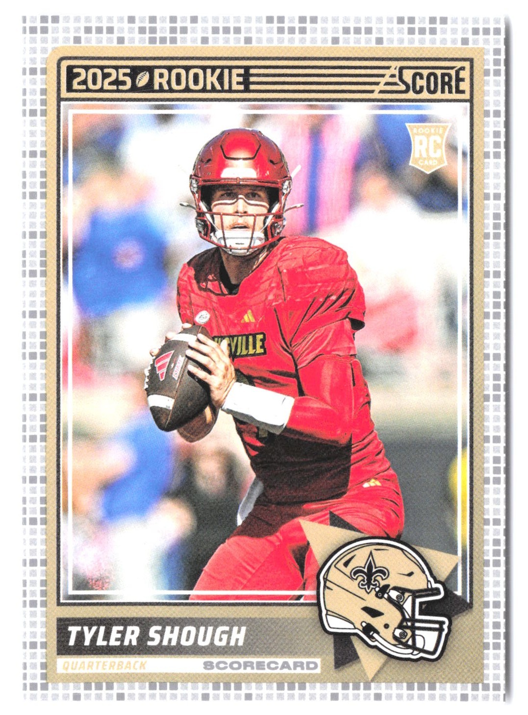 2025 Panini Score - Tyler Shough #71 Scorecard Parallel RC New Orleans Saint