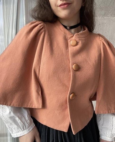 Women Laura Ashley Coat Coral Viscose 36 / S / 44