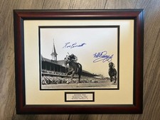 Secretariat 1973Kentucky Derby Photo Dbl Signed  Ron Turcotte Laffit Pincay Jr
