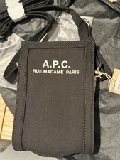 A.P.C. Recuperation Crossbody/Neck Pouch NOIR Official - AUTHENTIC SHIPS FAST