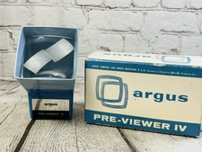 Vintage Argus Pre-Viewer IV Slide Viewer w/ Original Box – 35mm & 127 Slides