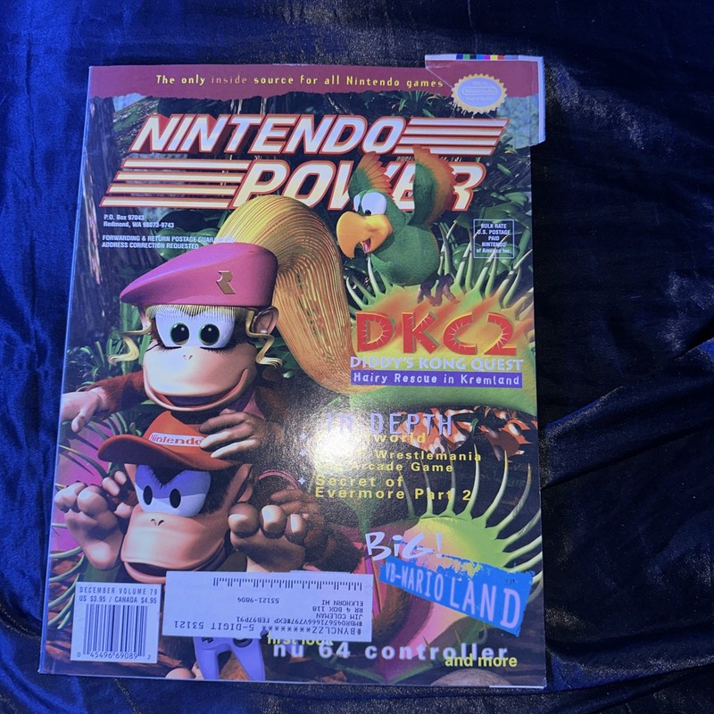 Nintendo Power Volume 79 December 1995 DKC 2 cover all inserts 8 cards Misprint!