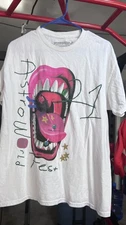TRAVIS SCOTT Astroworld Festival 2021 Concert Merch Men T-Shirt -White Size Med