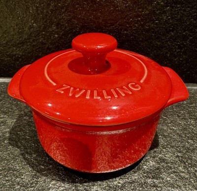  ZWILLING MINI CERAMIC Cocottes Four 4 Red New .