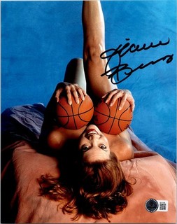 JEANIE BUSS SIGNED 8X10 PHOTO BECKETT BAS COA LOS ANGELES LAKERS OWNER 3