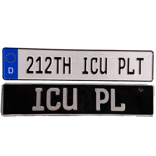 European German License Plate Lot 212TH ICU PLT PL Lachmann Specialties Germany
