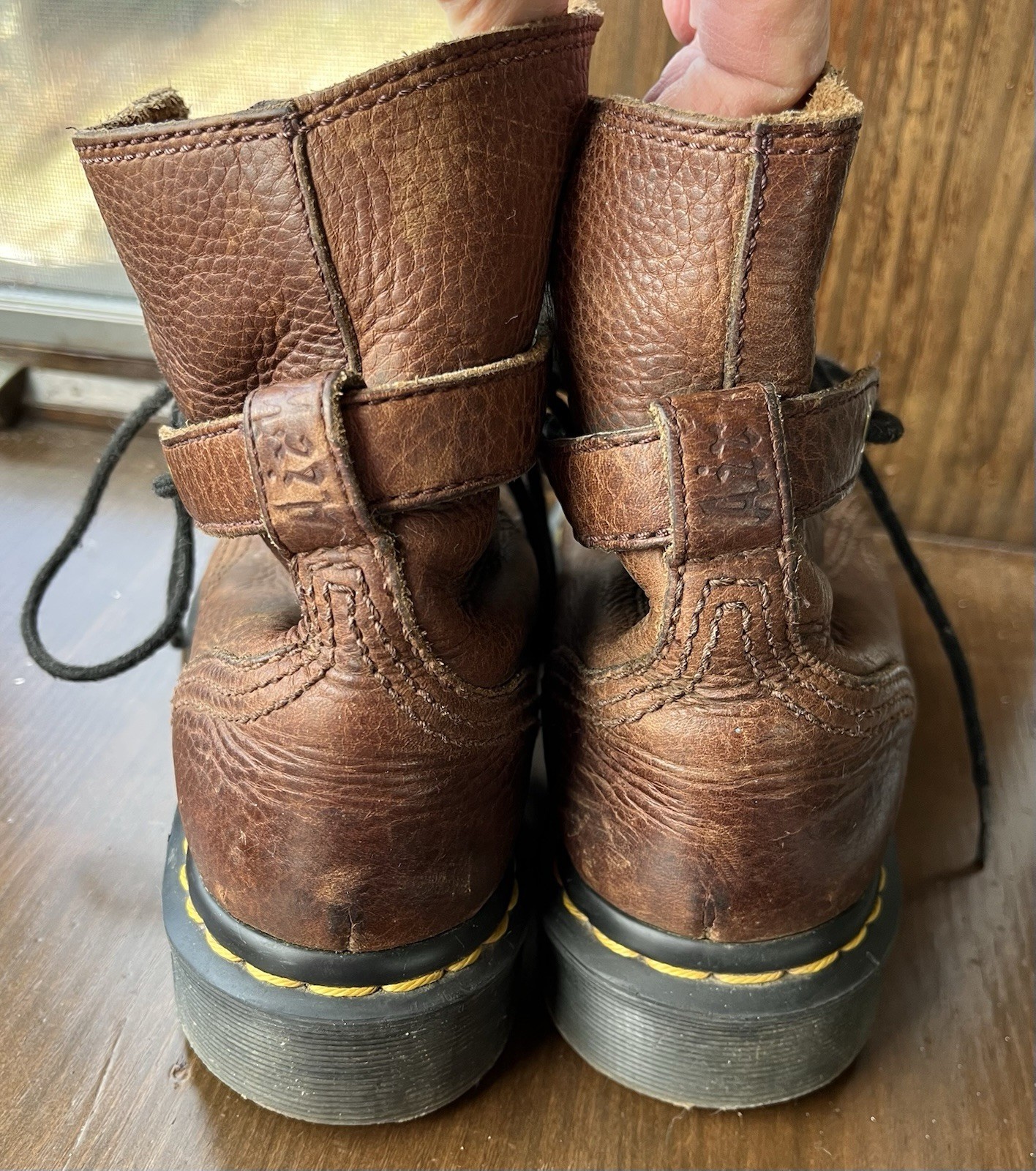 Dr Doc Martens Coraline Combat Hiking Boots Brown Leather Size 7 thumbnail 6