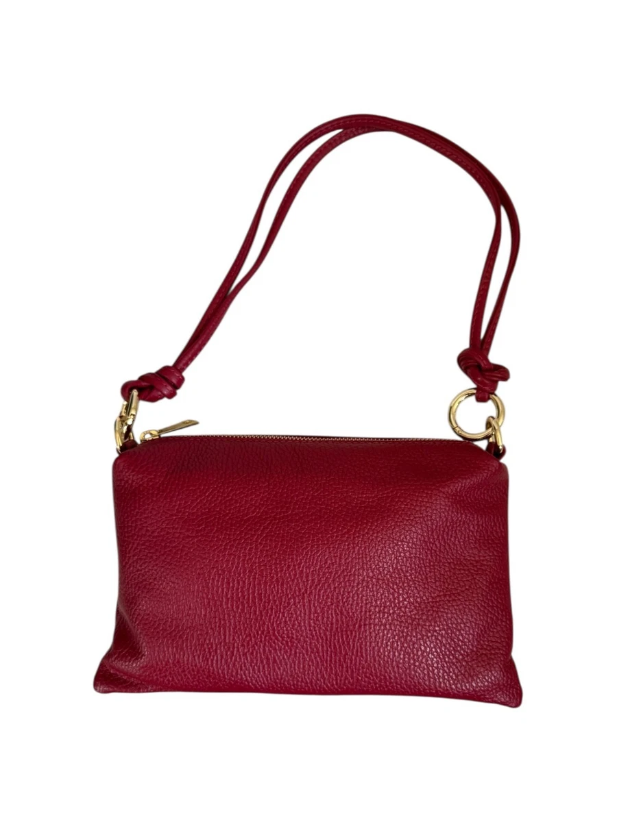 Set Borsa Tracolla Rossa E Porta Carte Nero In PU - Piccola E Pratica Per Uscite E Viaggi