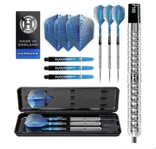 Harrows Pulse 90% Tungsten Darts Set 21-26g with Case, Shafts, Flights & Grip