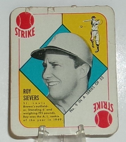 Roy Sievers #9 1951 Topps Red Back card