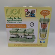 Magic Bullet Baby Bullet Storage System 8 Piece Set  To-Go-Tube NEW