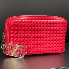 Valentino Beauty Red Quilted Lipstick Case/ Pouch