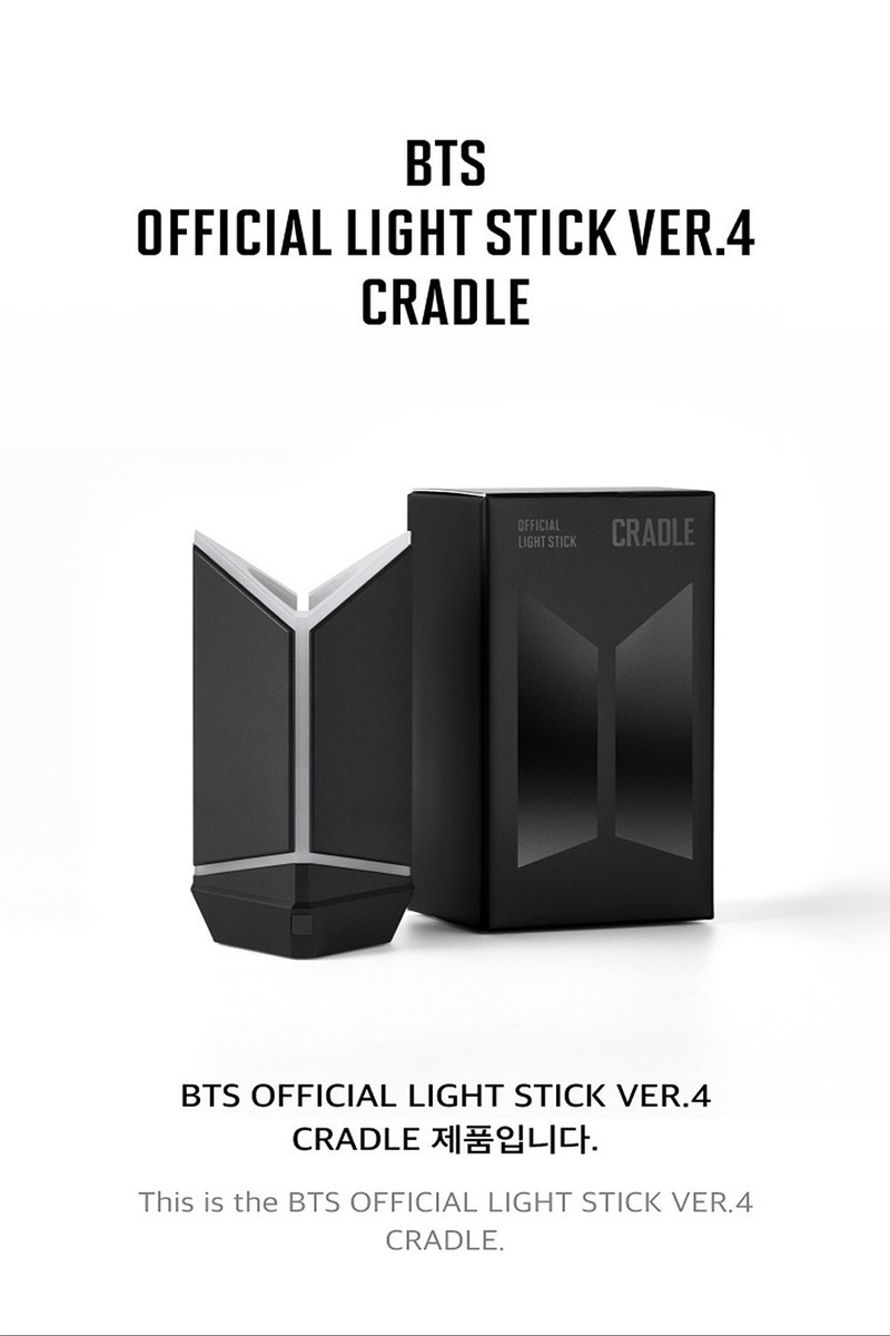 BTS OFFICIAL LIGHT STICK VER.4 CRADLE/Manual,Cable ,Tracking Code