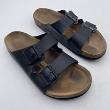 Birkenstock Arizona Soft Footbed Black Oiled Leather Womens 11 Mens 9 SEE PICS