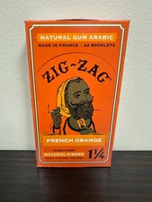 Zig-Zag Rolling Papers  - 1 1/4 French Orange  - 24 Booklets with 32 Papers each