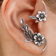 Floral Ear Cuff Earrings Creative Plant Pattern Ear Hook Cartilage Clip Design