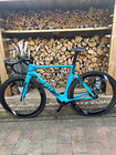 Giant Propel Road Bike 700C Size M Blue Black Mechanical Rim Brakes Drop Bar