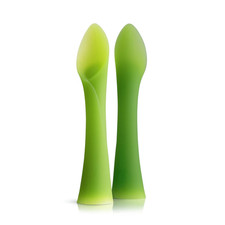 100 Silicone Soft-Tip Training Spoon for Baby Led Weaning 2Pack