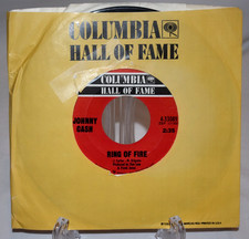 JOHNNY CASH - RING OF FIRE / IT AIN'T ME BABE COLUMBIA HALL OF FAME 45 VG