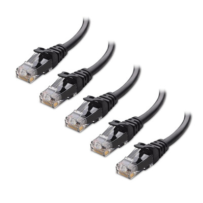 Cable Matters 10Gbps 5-Pack Snagless Short Cat 6 Ethernet Cable - 3Ft, Cat 6 Cab