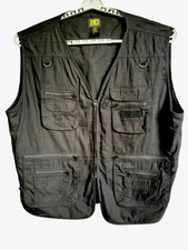 HQ Issue Black Vest Men's 4XL Tactical Hunting Vest Conceal Ammo Pockets EUC