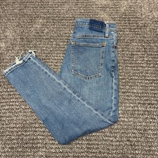 Abercrombie  Fitch Womens The Skinny High Rise Jeans 28 6S Distressed Raw Hem