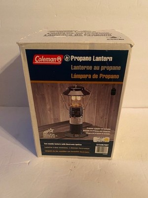 Coleman Double Mantle Propane Lantern Model 5154B700T With Box Electric Ignition