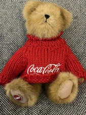 Coca-Cola Collectibles Boyd Bear Plush "JOHNNY" w/Red Knitted Sweater  