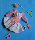 🎀 Vtg Barbie Clothes Floral Dress Spring Fashion Heels Accessories Outfit Tag
