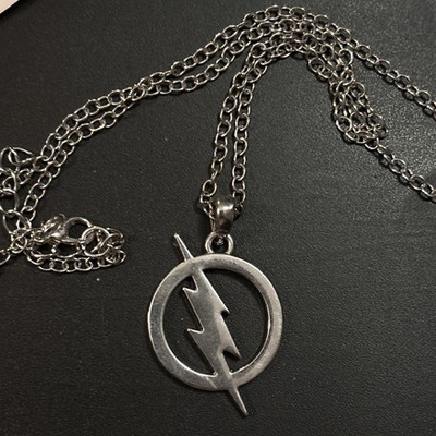 FLASH Lightning Bolt Pendant Necklace Super Hero Jewelry Necklace DC