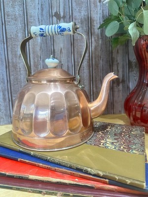 Vintage Copper Tea Pot Kettle - Perfect for Cottagecore
