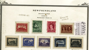 🦋🦋NEWFOUNDLAND-Sc#163-171, mixed full set 1929/31 RE-ENGRAVED Sc$131.50