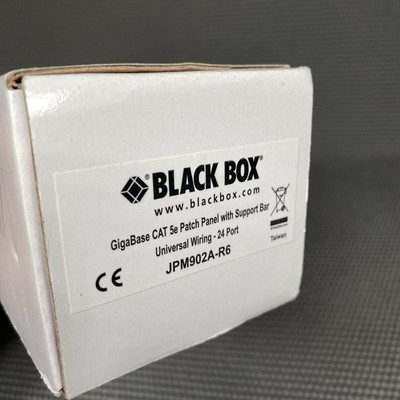 Black Box GigaBase CAT 5e Patch Panel With Support Bar 24 Port JPM902A-R6