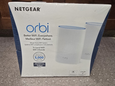 NETGEAR ORBI AC3000 WIFI 6 Tri-Band Wireless Router, Pack of Two (RBK50-100CNS)