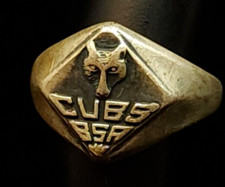 BOY SCOUTS VINTAGE STERLING SILVER CUBS BSA RING SIZE 5 4.5 