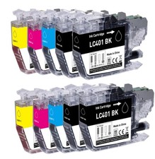 10P Printer Ink Set Chip fits Brother LC401 MFC-J1010DW MFC-J1012DW MFC-J1170DW