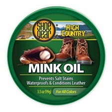 SHOE GEAR MINK OIL 3.5OZ WATERPROOFS  CONDITIONS LEATHER NEW FAST SHIP 4768289