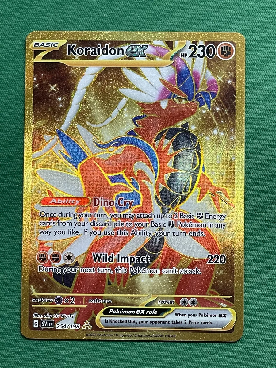 Mavin  Pokemon - Koraidon ex Gold Secret Hyper Rare Holo - 254/198 -  Scarlet & Violet