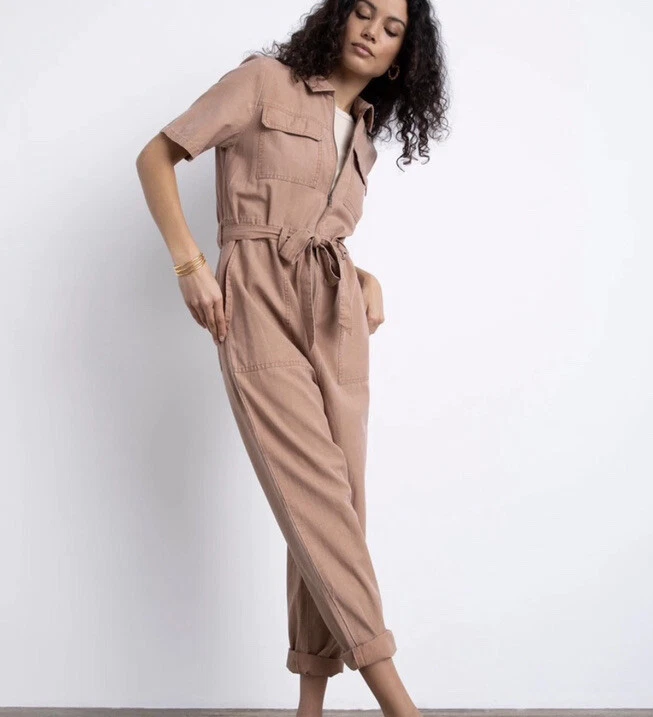 Cotton blend jumpsuit sale
