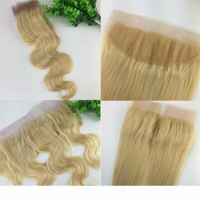 12A BRASILIANISCHES REINES MENSCHLICHES HAAR REINES BLOND 613# SPITZE FRONTAL 13X4 OHR AN OHR