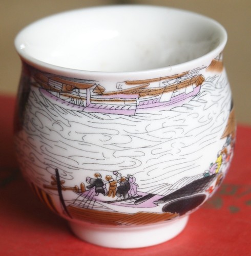 Japanese Chinese Oriental Somayaki Style Teapot and Six Cups in presentation Box - Picture 13 of 24