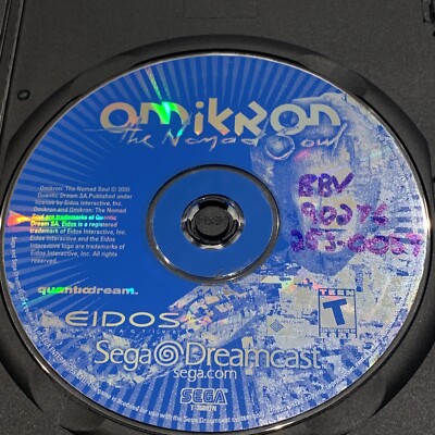 Omikron: The Nomad Soul (Sega Dreamcast, 2000)  VGC/NM *Disc ONLY* FAST SHIPPED