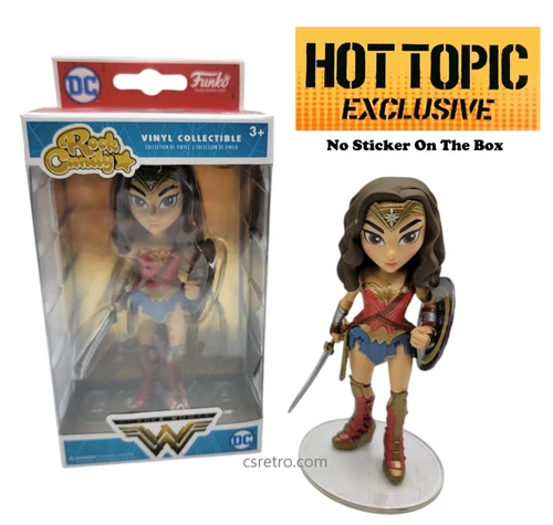 NEW Funko Pop Rock Candy Vinyl Figure Wonder Woman Hot Topic Exclusive Figure