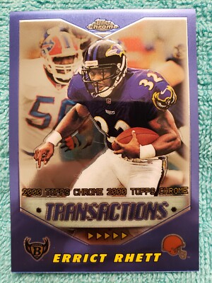 Eric Rhett Rookie Card 2000 TOPPS CHROME ERRICT RHETT #58 CLEVELAND BROWNS | eBay
