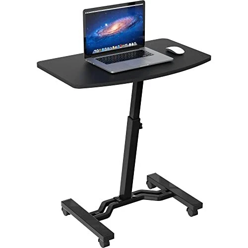 Height adjustable mobile laptop desk cart deals
