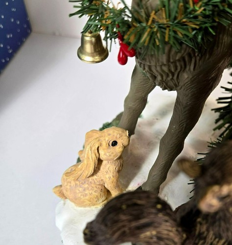 Vintage Traditions Stoffmaché Weihnachtsmann & Waldtier Herzstück 12" Figur - Bild 11 von 20