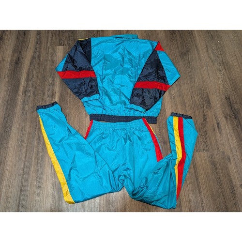 Fubu Tracksuit Set Color Block Windbreaker Jacket Pants Kids M(10-12) - Picture 2 of 6